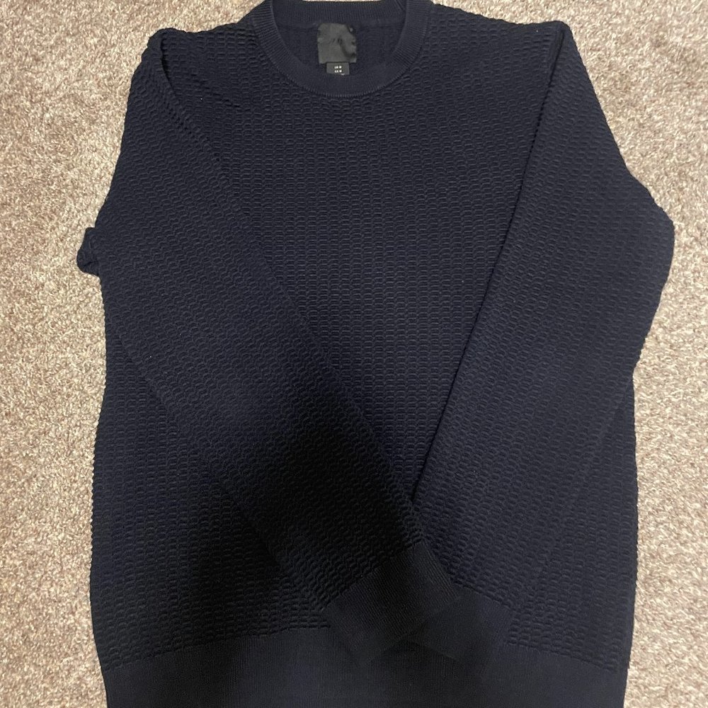 H&M Men's Medium Dark Blue Sweater